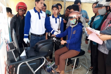 Honda Tâm Anh tập huấn kiến thức và đào tạo kỹ năng lái xe an toàn cho hội viên hội nông dân phường 2 Bảo Lộc