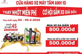 KIỂM TRA VÀ THAY NHỚT MIỄN PHÍ TẠI TÂM ANH TÂN NGHĨA