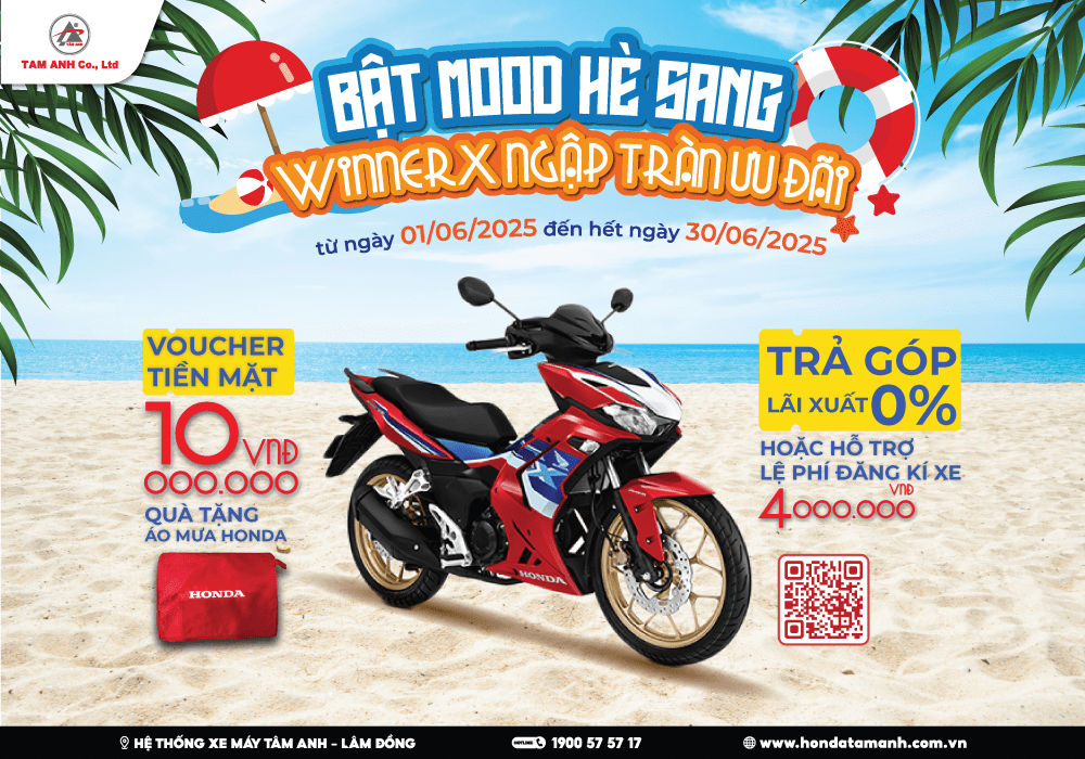 Winner X ưu đãi ngập tràn tháng 6 tại HEAD Tâm Anh