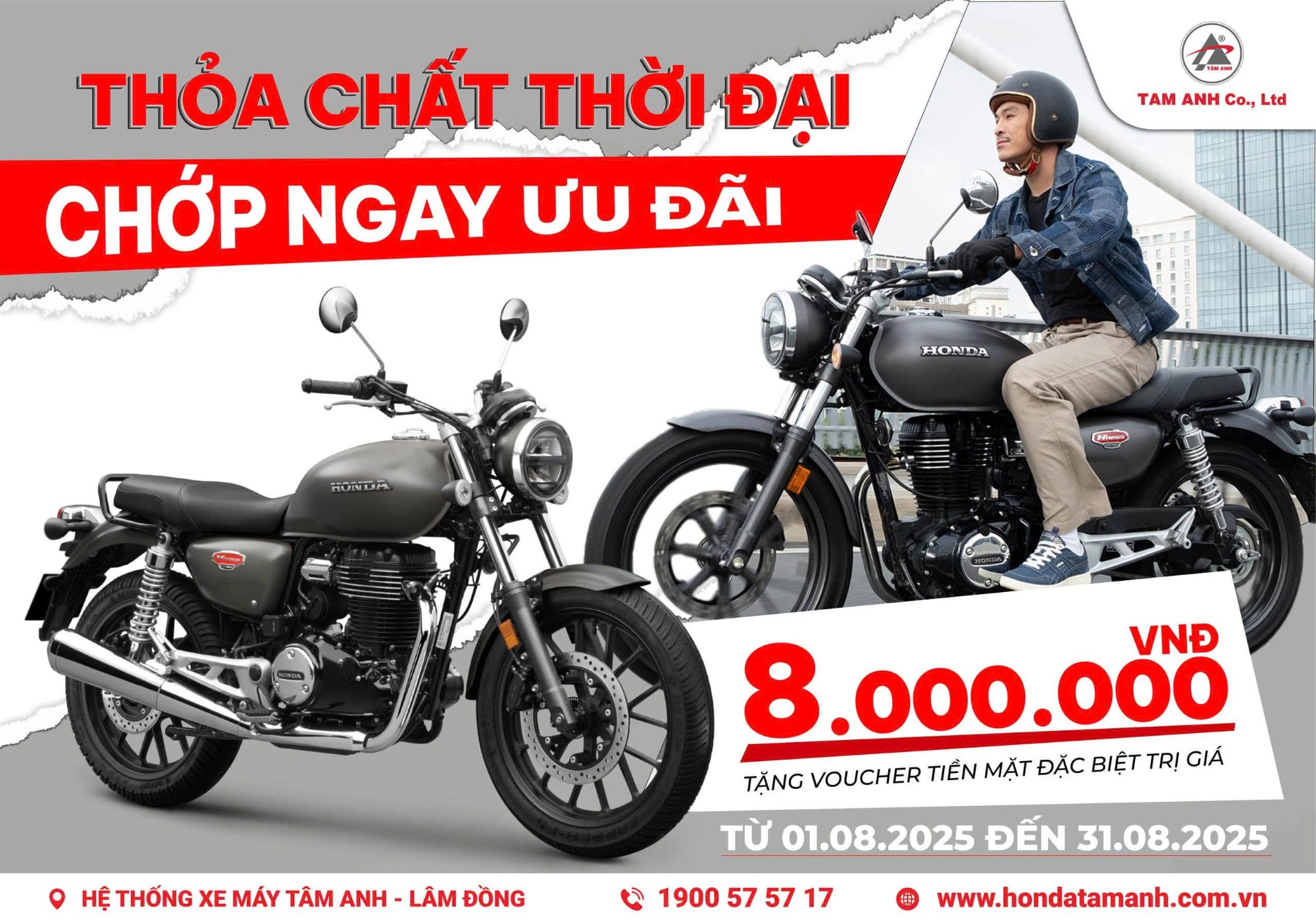 Thỏa chất thời đại - Chớp ngay ưu đãi, ghé ngay HEAD Tâm Anh trong tháng 8 này nhé