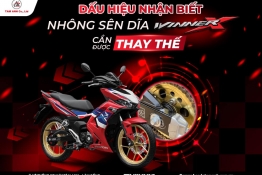 Dấu hiệu nhận biết nhông sên dĩa Winner X cần được thay thế