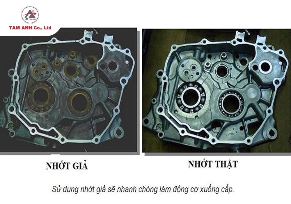 Dầu nhớt giả thường chứa nhiều tạp chất và không có khả năng làm sạch