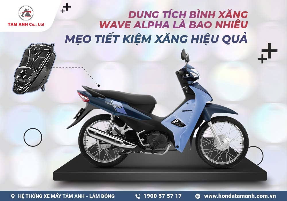 Dung tích bình xăng wave alpha là bao nhiêu