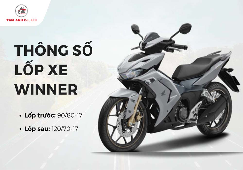 Thông số lốp xe Winner X bao nhiêu