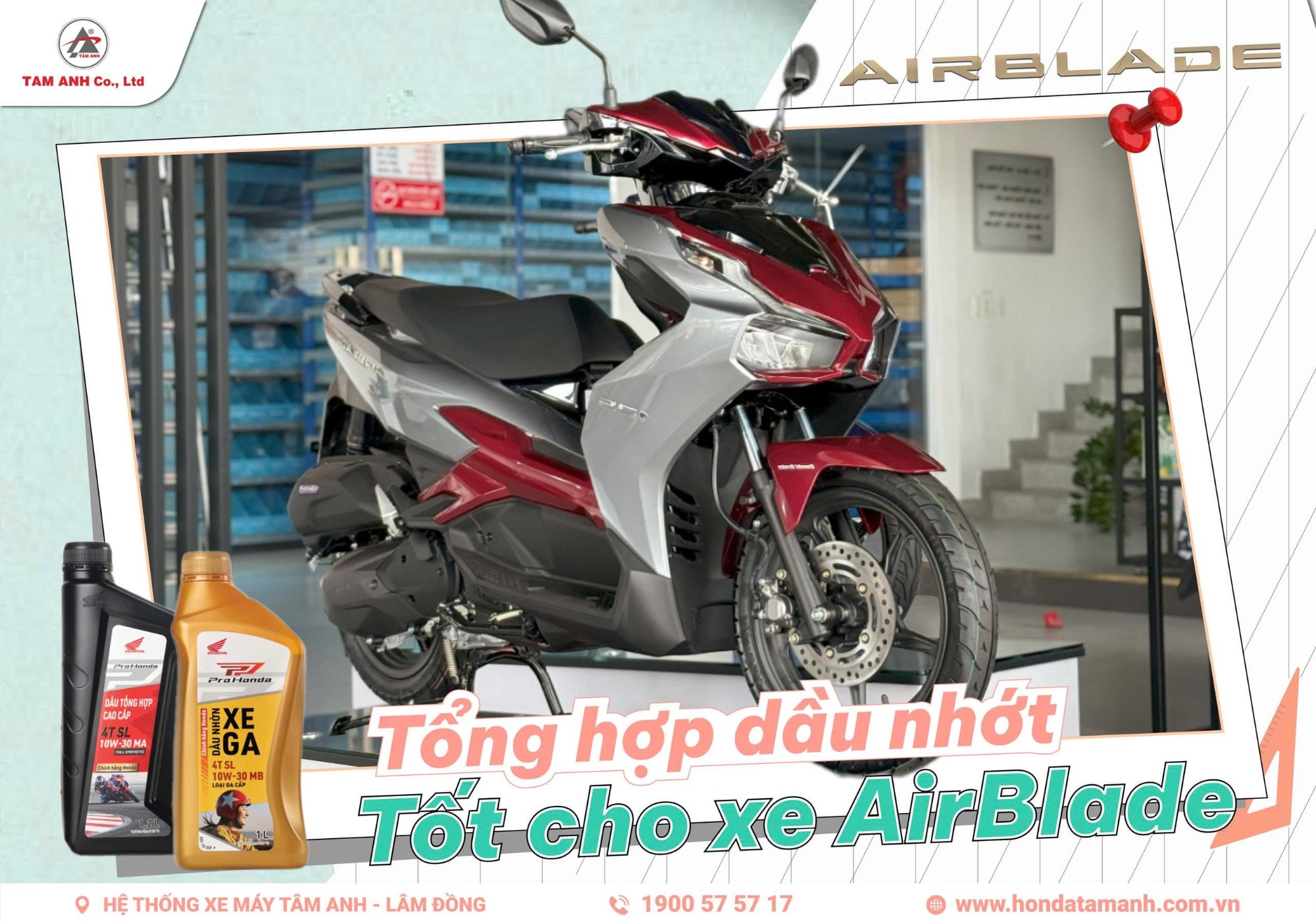 Tổng hợp dầu nhớt tốt nhất cho xe tay ga airblade