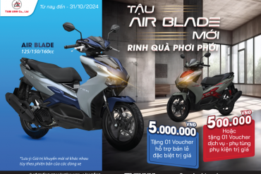 TẬU AIR BLADE MỚI - RINH QUÀ PHƠI PHỚI