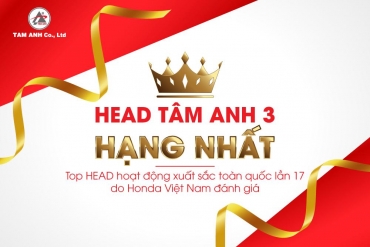 HEAD Tâm Anh xếp hạng nhất Top HEAD hoạt động xuất sắc do Honda Việt Nam đánh giá