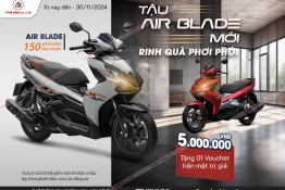 TẬU AIR BLADE MỚI - RINH QUÀ PHƠI PHỚI