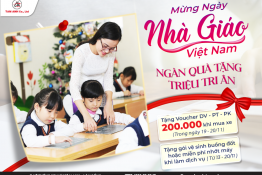 ƯU ĐÃI ĐẶC BIỆT DÀNH CHO QUÝ THẦY CÔ NHÂN NGÀY 20/11