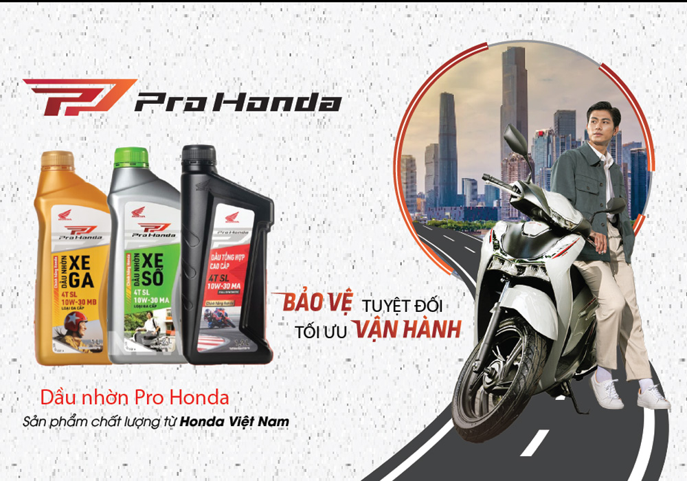 Nhớt Pro Honda được thiết kế đặc biệt với ba loại chính