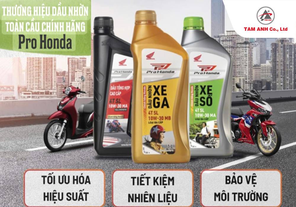 Các loại dầu nhớt pro Honda