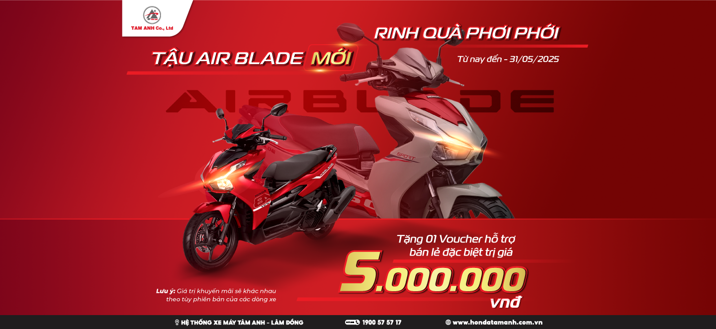 TẬU AIR BLADE MỚI - RINH QUÀ PHƠI PHỚI